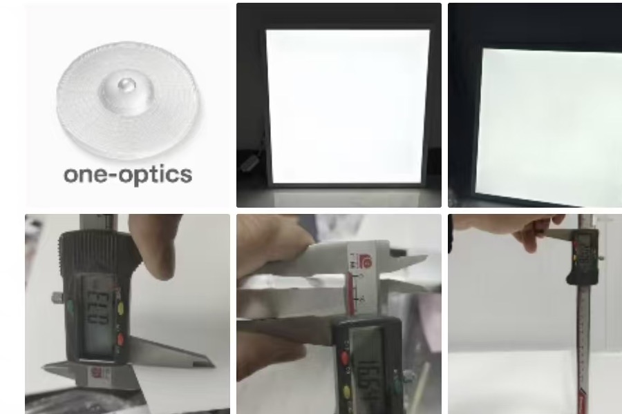 One Optics ultra-thin direct-lit panel light solution samples